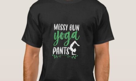 Messy Bun Yoga Pants 1 T-Shirt