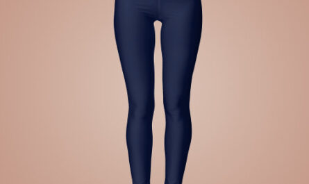 Midnight Navy Blue Solid Color Leggings