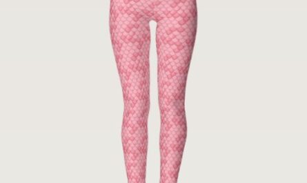 Pink Seashell Mermaid Scale Leggings Yoga Pants