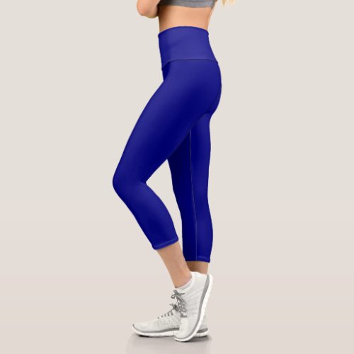 Women's Navy Blue Yoga  Capri Leggings