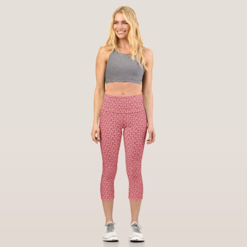 Yoga Pants with Yoga Posture People Drawing
