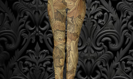 Acanthus Leaves by William Morris, Antique Textile Leggings