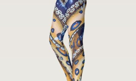 Blue Ring Yellow Octopus Leggings Yoga pants