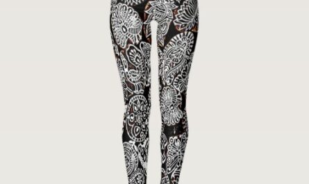 Comfy Hipster Leggings Black & White Paisley