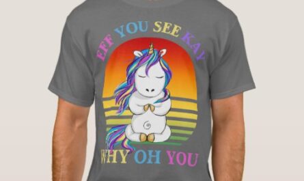 Eff You See Kay Why Oh You Funny Unicorn Yoga  T-Shirt