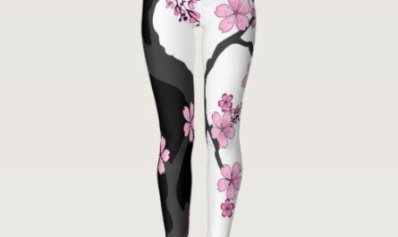 Japanese Kimono Black and White Leggings