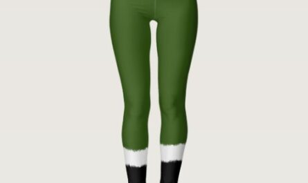 Modern Elf Santa Costume Cute Funny Christmas Leggings