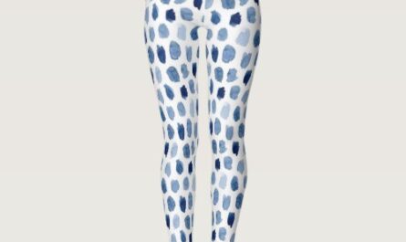 ORGANIC NAVY BLUE INDIGO DOTS TIE DYE PATTERN LEGGINGS