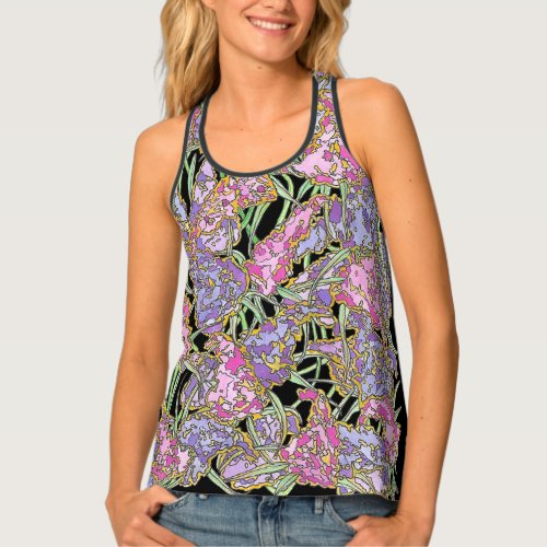 retro boho hippie vintage groovy 60s 70s gift yoga tank top