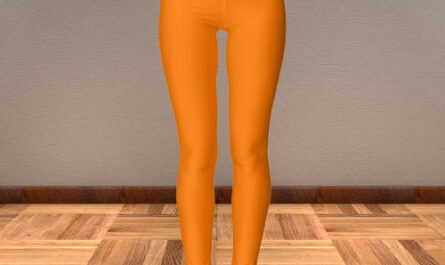 Safety Orange Solid Color Leggings