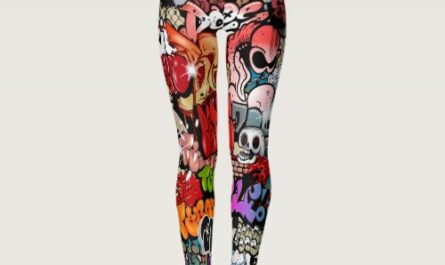 Urban dynamic street art Graffiti art pattern Leggings