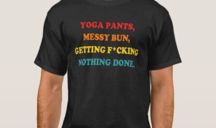 Yoga Pants Messy Bun Getting Fcking Nothing Done T-Shirt