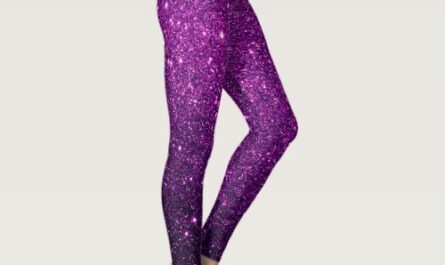 Bright purple magenta glitter pattern halloween leggings