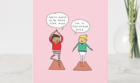 Christmas Tree Pose | Funny Yoga Christmas Card