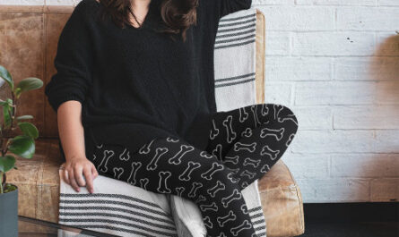 Cute Modern Dog Bone Leggings