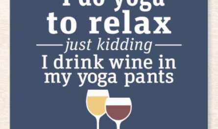Funny Wine Quote – I drink wine in yoga pants Square Paper Coaster