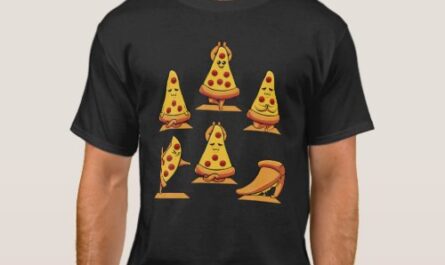 Funny Workout Pizza Yoga Poses Teacher Yogi Namast T-Shirt
