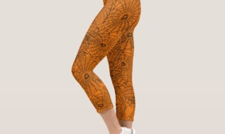 Halloween Spiderwebs Custom Color Capri Leggings
