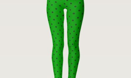 Lime Green and Black Polka Dots Leggings