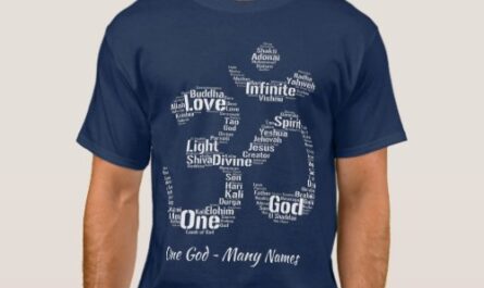 Names of God  in Om Symbol Yoga Inspired Aum T-Shirt