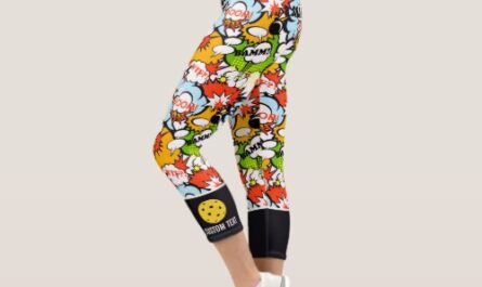 Pickleball Design Super Hero Pop Art Funny Custom Capri Leggings