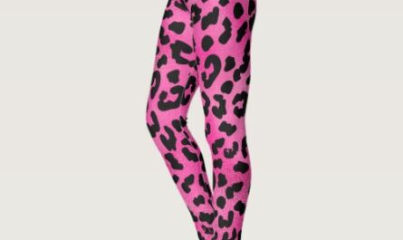 Pink Glitter and Black Leopard Leggings Workout