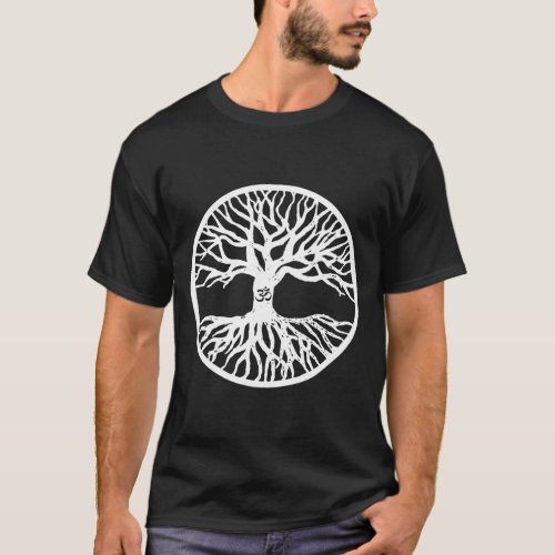 Yoga Aum Om Ohm Symbol Tree Of Life T-Shirt