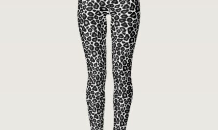 Black and White Leopard Print Fun Safari Pattern Leggings