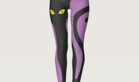BLACK CAT & PINK YOGA PANTS leggings