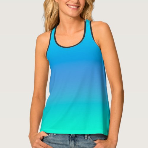 Blue & Teal Color Blend Yoga or Tank top
