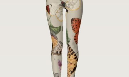 Butterfly Moth Nature Drawing antique watercolor  Leggings