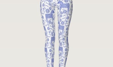 Dala Horse Swedish Indigo and White Pattern Leggings