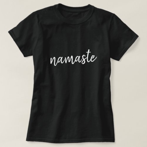 Namasté | Modern Black Meditation Spiritual Yoga T-Shirt