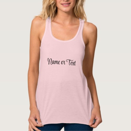 Name on Pink Women's Bella+Canvas Flowy Yoga Tank Top
