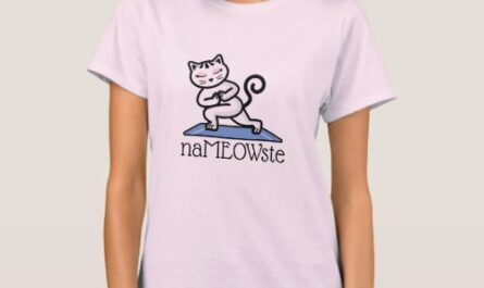 NaMEOWste Cat In a Yoga Meditating Pose T-Shirt