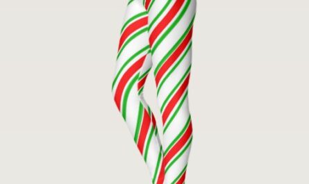 Candy Cane Stripes Red Green White Christmas Leggings