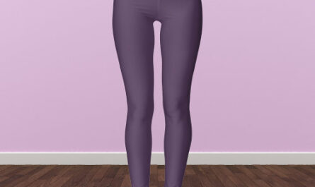 English Violet Solid Color Leggings