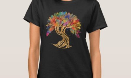 Golden Tree of Life – colorful foliage T-Shirt