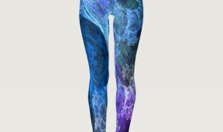 Leggings Blue Purple Abstract Boho Yoga Pants