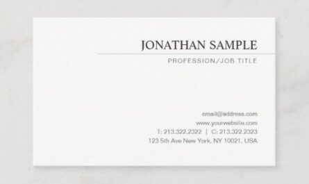 Modern Elegant Minimalistic Simple Design Template Business Card