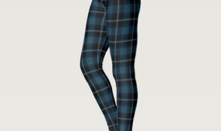 Plaid Navy Blue Tartan Pattern Leggings
