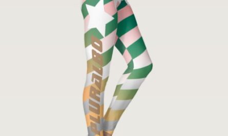 Stylish monogrammed line stars pattern workout  leggings