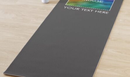 Add Your Photo Text Here Template Dark Grey Bulk Yoga Mat