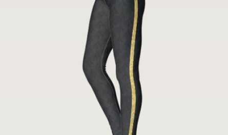 Black with Gold stripe Leggings