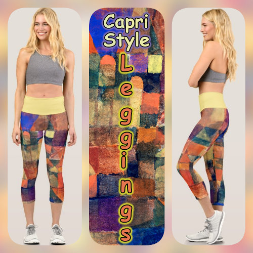CAPRI STYLE LEGGINGS – “3 Domes” – Paul Klee Art