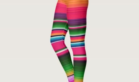 Colorful Mexican Blanket Rainbow Spanish Fabric Leggings