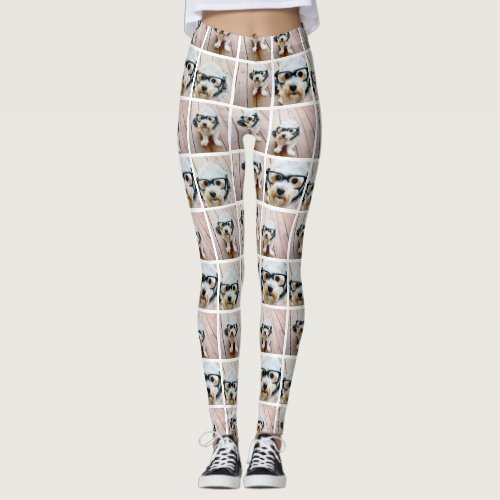 Create a Custom Photo Collage with 6 Photos Leggings