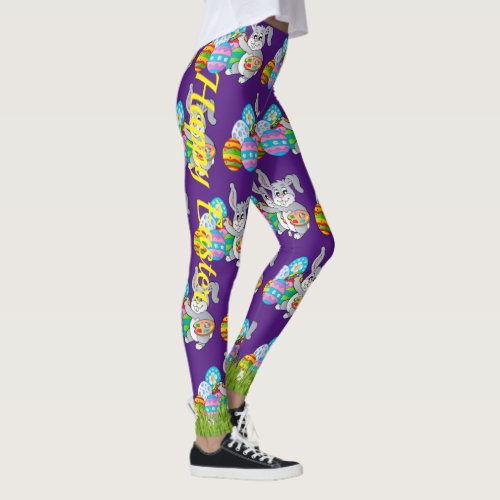 EASTER Leggings Bunny Egg Yoga Pants Women's Girls