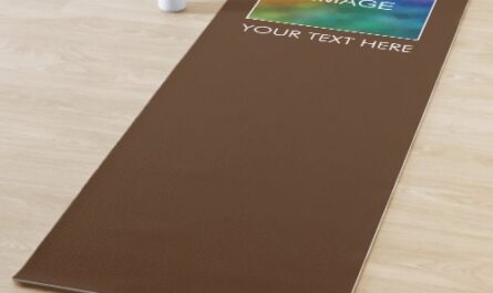 Fitness Add Your Text Photo Here Template Brown Yoga Mat