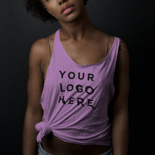 Lavender Tank Top | Business Logo, Name, Social